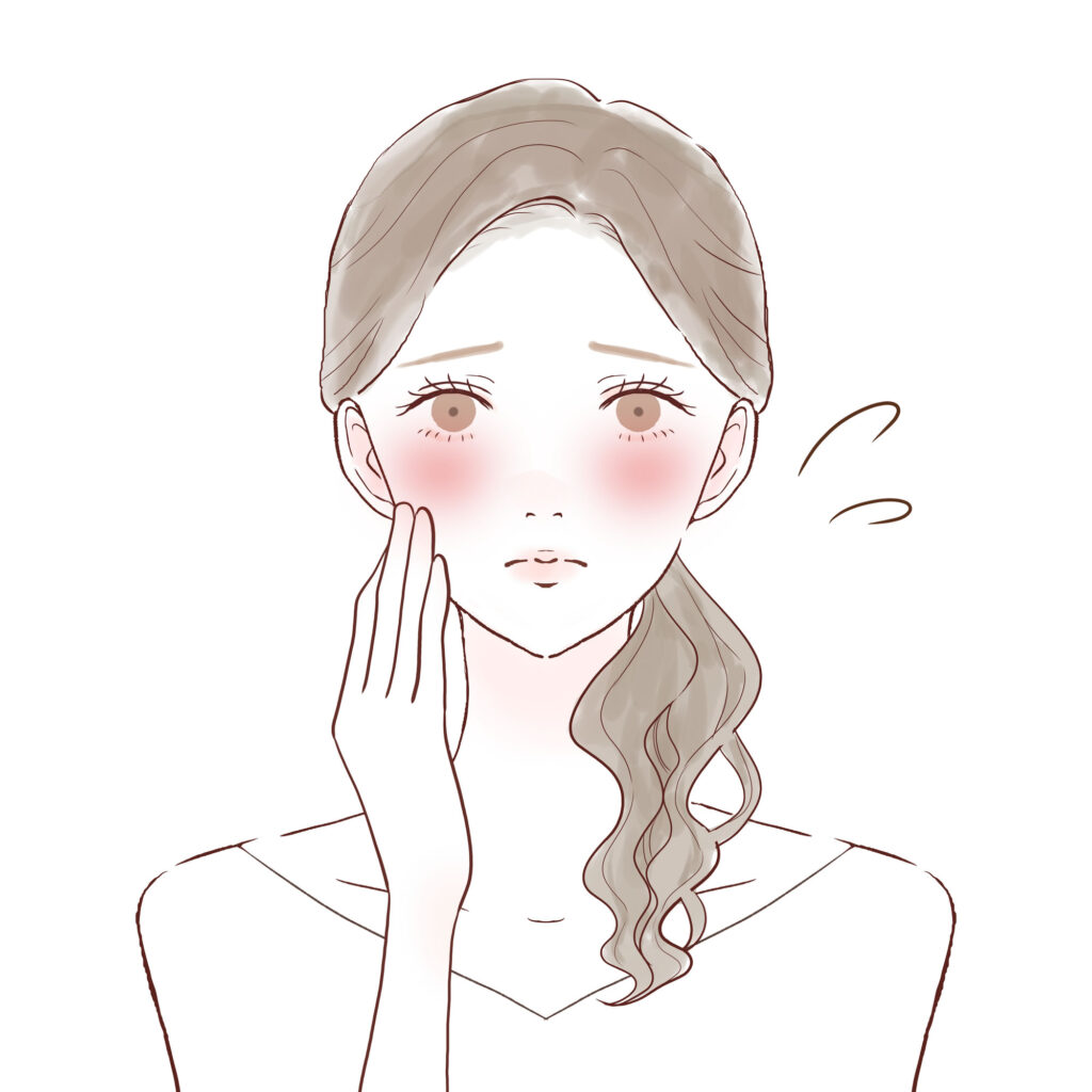 福岡のクリニックの酒さの説明の図解